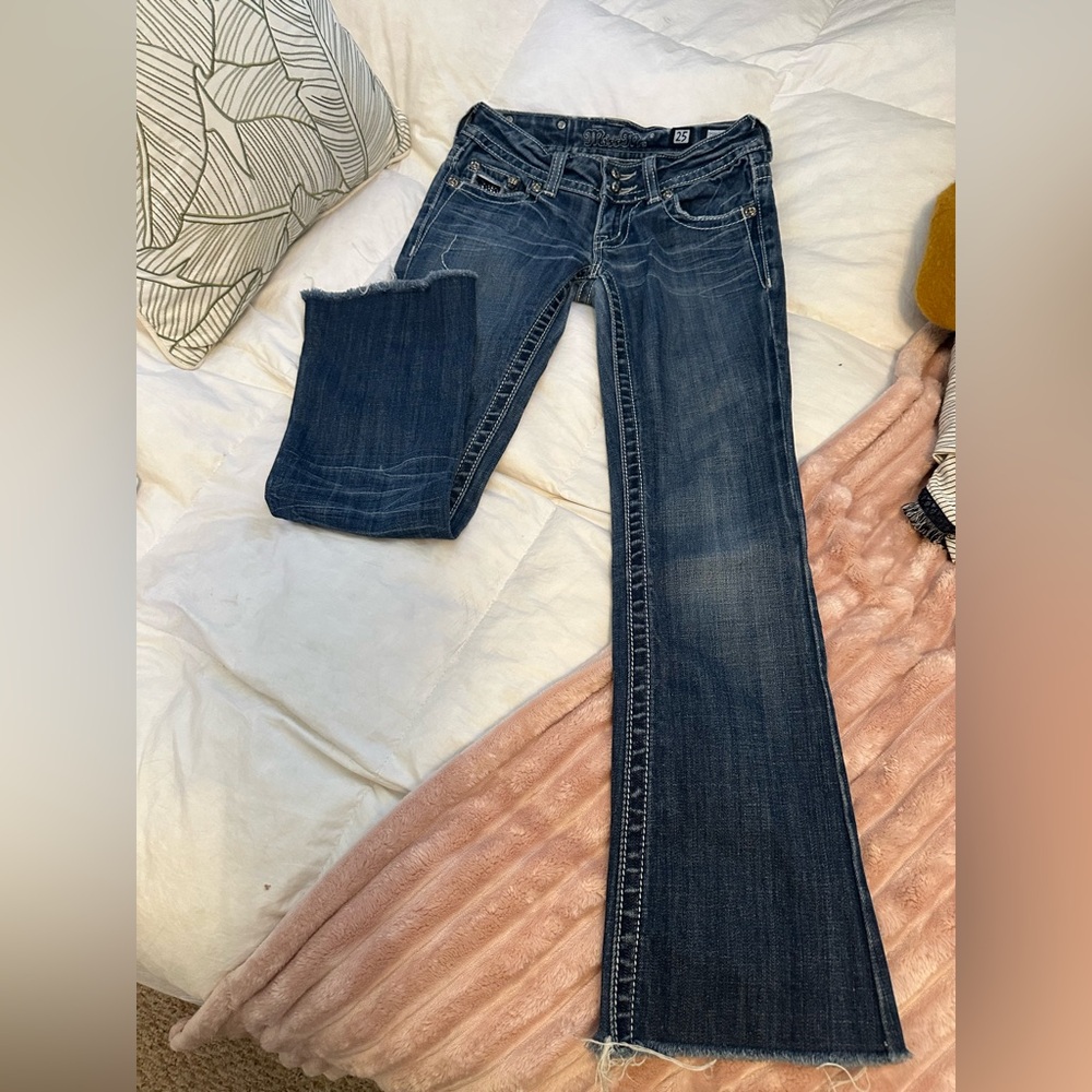 Miss me Women's Blue Jeans size 25 boot - Picture 2 of 7